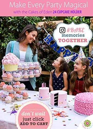 (24 Pack x 10 Sets) STACK'nGO Cupcake Carriers - High Tall Dome Clear Containers Thick Plastic Disposable Storage Boxes. 2 Dozen Compartments Slots Holder Cupcakes Box Tray Container. Cup Cake Holders