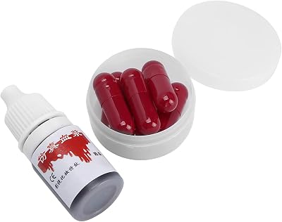 Nunafey Fake Blood Capsules 6pk for Theater Film Special Effects Makeup