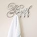 Comfify Decorative Bath Towel Hooks Bathroom Hanger Aluminum Wall Hooks Rack for Towels, Robes, Bathroom Accessories - Luxury 4 Bath Towel Hooks, Polished Finish - Includes Screws - 8.25” x 11
