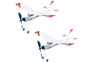 LUOZZY Rubber Band Airplanes Rubber Band Elastic Powered Airplane Model for Kids Balsa Wood Airplane Kits Glider Plane (Random Pattern)