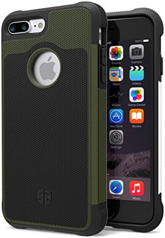 SOLiDE Zeus Ultra Rugged Case for iPhone 7 Plus, with Nanobubbles Technology for Shock Absorption, Meet and exceed US Military Standard MIL-STD-810G, Army Green