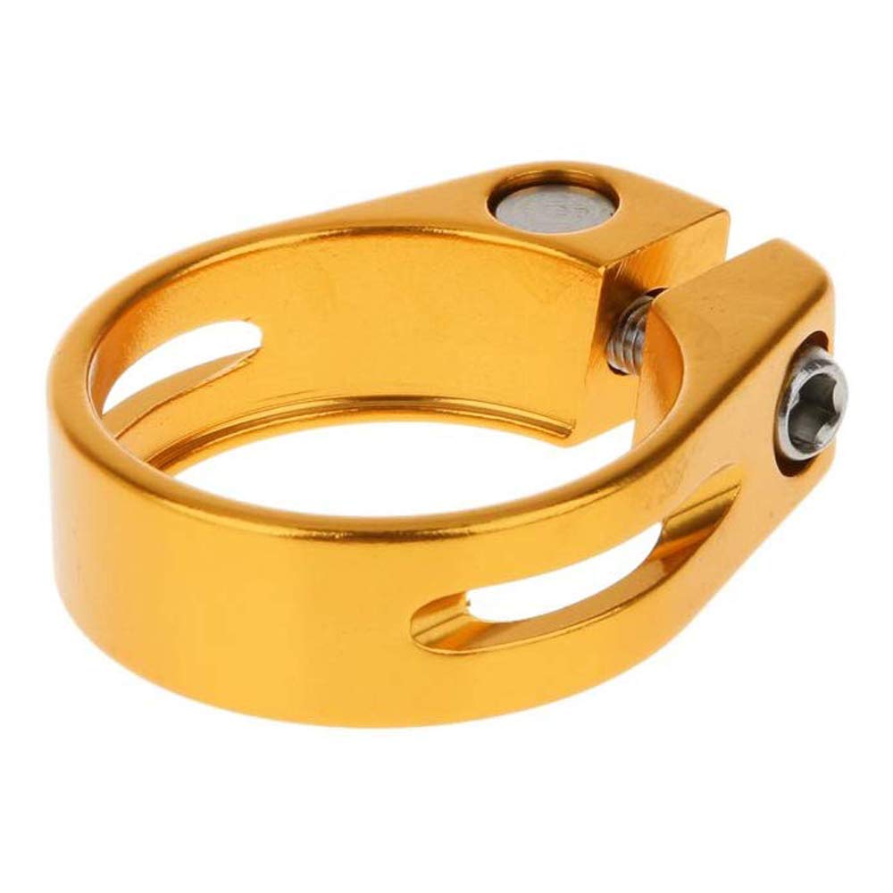 VOANZO 2 PCS MTB Bicycle Seat Post Clamp 31.8 Aluminium Alloy Mountain Road Bike Seatpost Seat Tube Clip Components (Gold)