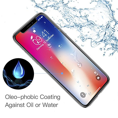 [2 Pezzi] Senistech iPhone X Pellicola Protettiva - Pellicola Vetro Temperato per iPhone X - 0.33mm HD Alta Trasparente ,Anti-Bubbles, Ultra Resistente, 3D Touch Compatible