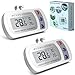 Digital Fridge Refrigerator Thermometer - Fridge/Freezer/Room Thermometer With Hook,Waterproof Large LCD Display Max/Min Record, for Kitchen, Home, Restaurants (2Pack, Battery Included)