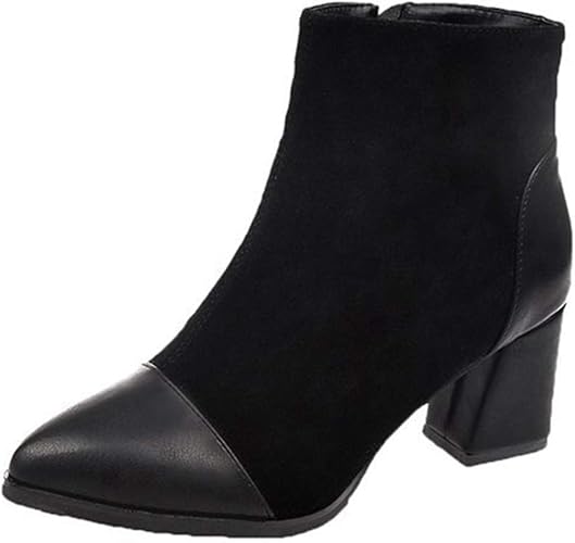 chunky block heel booties