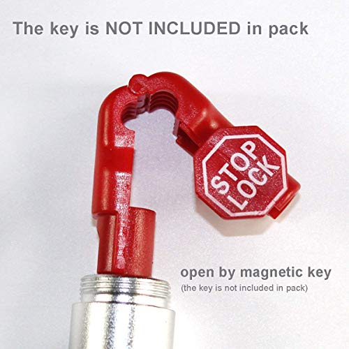 Cedmon 50 Pack 6mm Red Retail Shop Security Display Hook Anti Sweep Theft Stop Lock