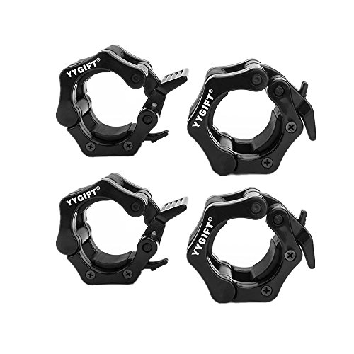YYGIFT 4 Pack Quick Release Locking 2" Olympic Size Barbell Clamp Collar Great for Pro Crossfit Training