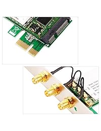 Ubit WIE5300 - Tarjeta de red inalámbrica PCI Express (PCIe, 1,476.4 ft, adaptador Wi-Fi, 2 dBi, antena externa desmontable para ordenadores de sobremesa (con función AP)
