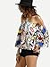 Romwe Women's Off Shoulder Cute Loose Blouse Crop Top Multicolor L