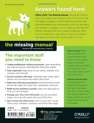 Office 2010: The Missing Manual (Missing Manuals) - //medicalbooks.filipinodoctors.org