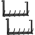 Optish Over The Door Hooks, 2 Pack Door Hanger Hooks for Hanging, Over The Door Towel Racks for Bathroom with 12 Coat Hooks, Over The Door Hanger for Coats and Towels