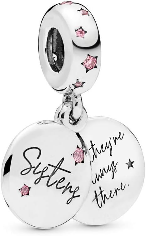 Mother Daughter Sister Best Friends Series Love Heart Charm for Bracelets Forever Women Sterling Silver Charms