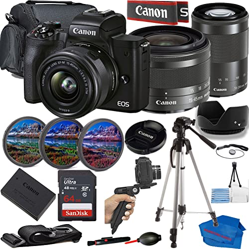 Canon EOS M50 Mark II Mirrorless Camera Bundle Featuring 1545mm & 55