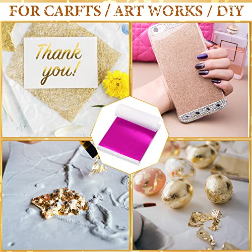 Newwiee Blattgold-Set – 20 Farben Metallicfolie, 1000 Blätter Mit Pinsel & Pinzette Für DIY, Kunst & Nageldesign