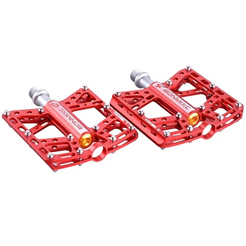 Bonmixc Bicycle Pedals, 9/16" Cycling Four Pcs Sealed Bearing Bike Pedals