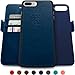 Dreem Fibonacci 2-in-1 Wallet-Case for iPhone 8-Plus & 7-Plus, Magnetic Detachable PC Slim-Case, Luxury Vegan Leather, RFID Protection, Smart 2-Way Stand, Gift-Box - Royal