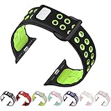 Band for Apple Watch 38mm 42mm, NaHai Soft Silicone Replacement Sport Wristband for Apple Watch Series3, Series 2, Series 1, Sport, Edition