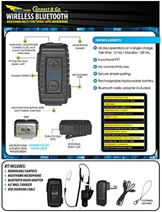 Earphone Connection BW-NT5023 Tactical Ear Gadgets BlueWi Bluetooth Mic Kit QR Adapter for Motorola JEDI/XTS compatible radios including: GP900, GP9000, HT1000, JT1000, MT2000, MTS2000, MTX8000, MTX838, MTX900, MTX9000, MTX960, XTS1500, XTS2000, XTS2500, XTS3000, XTS3500, XTS5000, PRI500 and more!