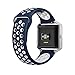 Fitbit Blaze Bands, EloBeth for Fitbit Blaze Soft Silicone Replacement Sport Band Fitbit Blaze Smart Fitness Watch (Blue/White-Large)