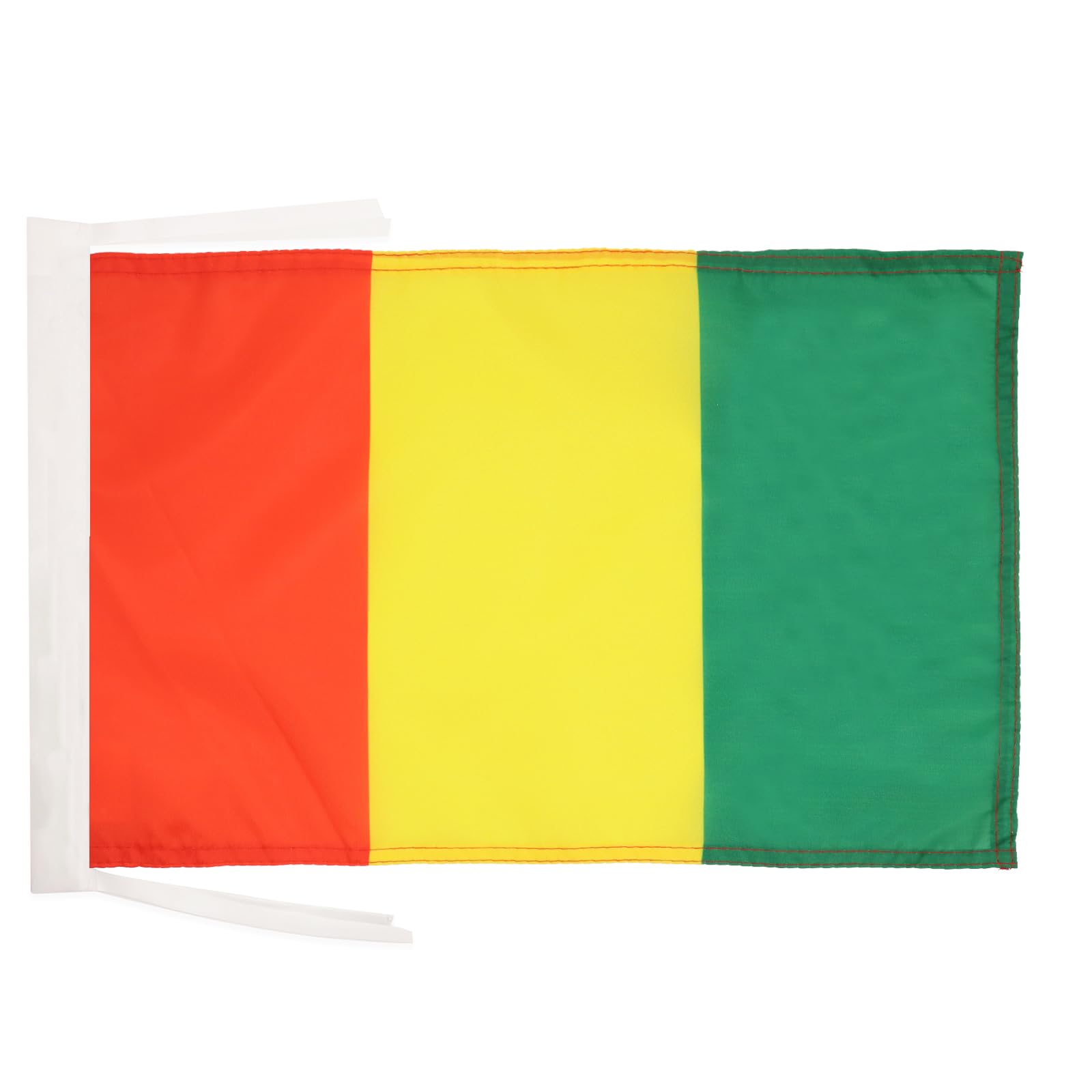 AZ FLAG - Guinea Flag - 18'' x 12'' - 100% Polyester Guinean Small Banner with Two Cords - Fade Resistant - Vivid Colors - 18x12 in - 45x30 Cm — image 1