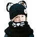 Jhua Baby Kids Warm Winter Beanies Knitted Caps Hooded Animal Ear Hat Scarves Beanie