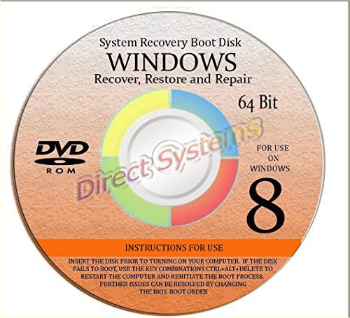 BOOT DISK for RESTORE &amp; RECOVERY for WINDOWS EIGHT 64 bit