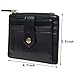 Color Scissor Women's Wallet Slim Credit Card Case with ID Window and Zipper Card Holder Purse Black