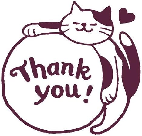 Amazon もりのはんこやさんthank You 三毛猫 1662 016 ラバースタンプこどものかおrubber Stamp スタンプ 文房具 オフィス用品