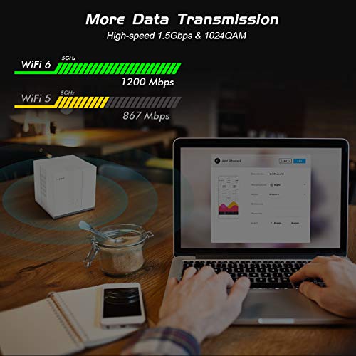 AX1500 WiFi 6 Router AX for Whole Home, Dual Band Wireless Mesh Router