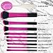 Vivace Makeup Brushes - 10 Synthetic Bristle Kabuki Cosmetic Brush Set - Professional Pink Korean Kit Great for Travel