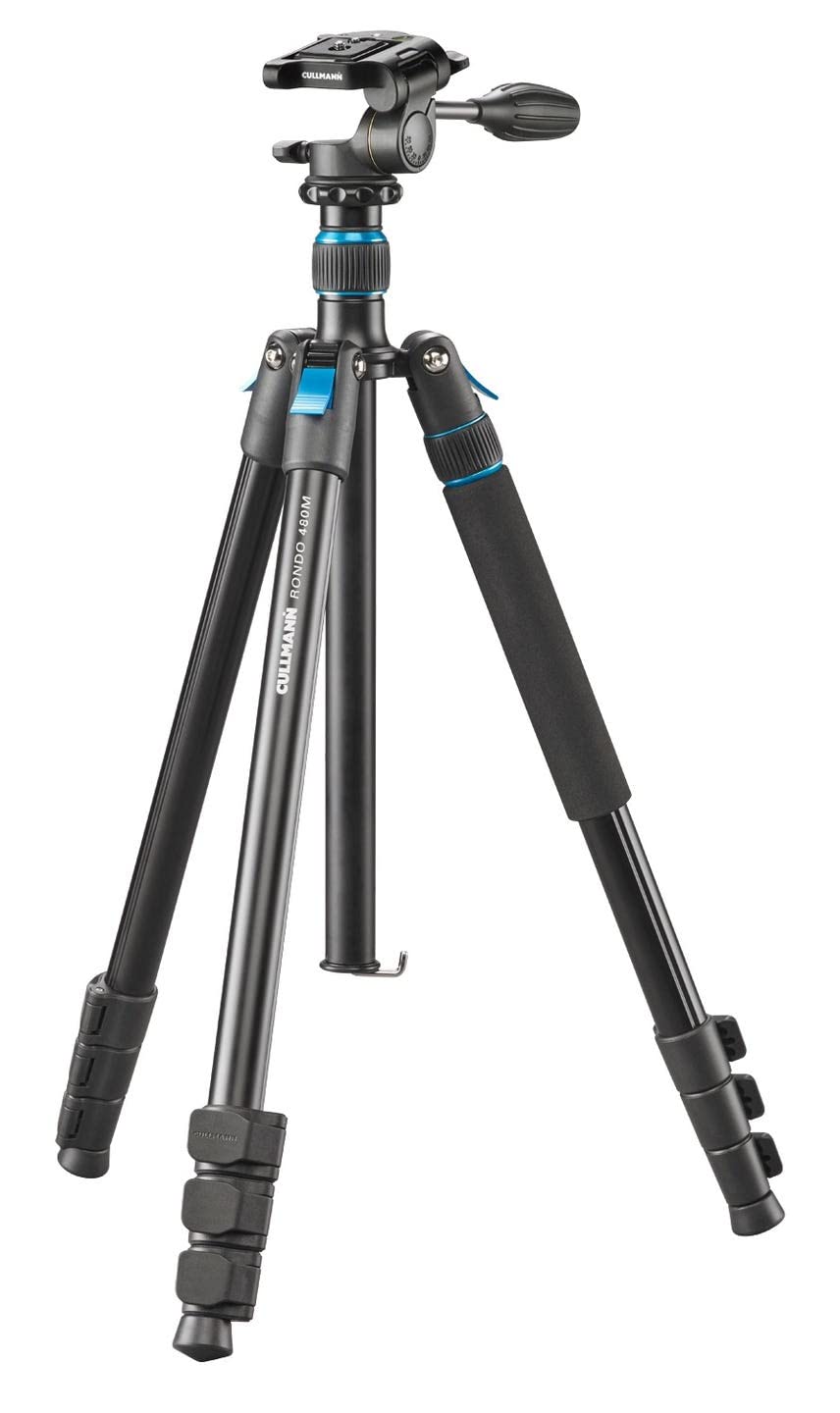 Cullmann - 52230 - Rondo 480M RW20 All-round tripod with 3-way head, load capacity 4kg, packing size 48cm, extension height 183cm,black