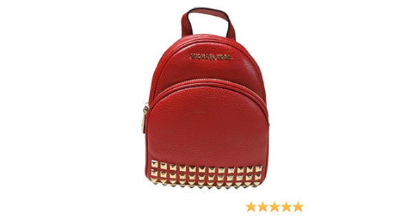 michael kors red mini backpack