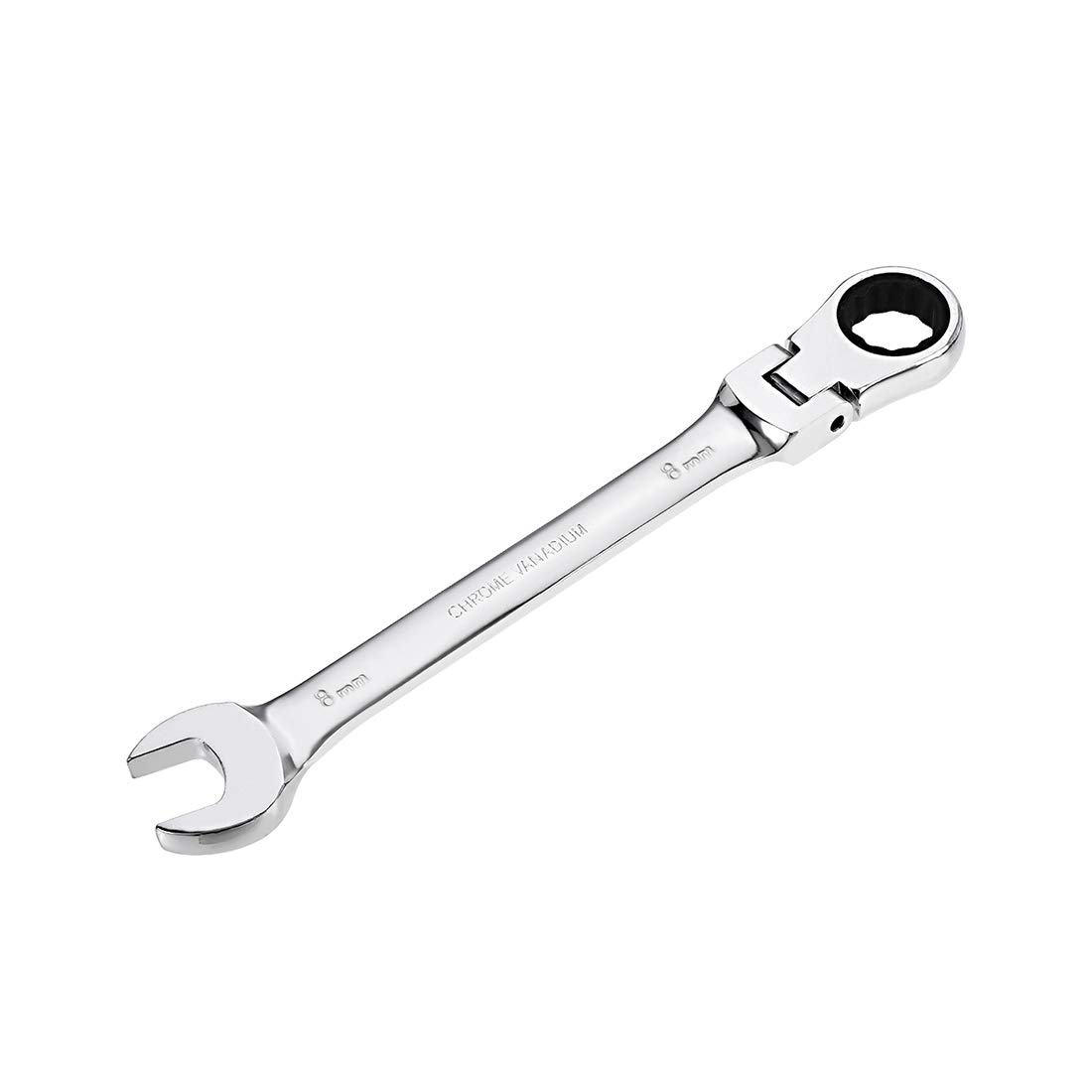 uxcell 8mm Flex-Head Ratcheting Combination Wrench