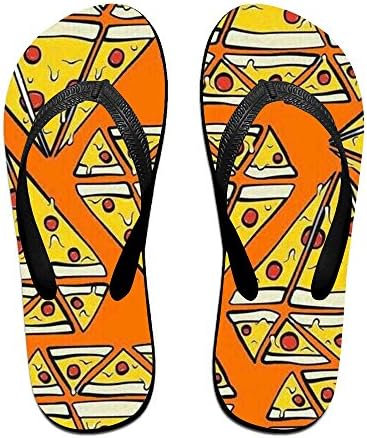 Stylish Lightweight Women's Men's Personalized Beach Flip Flops Pizza Diamond Beach Slippers