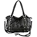 MG Collection Samantha Weave Belt Hobo Handbag, Black, One Size