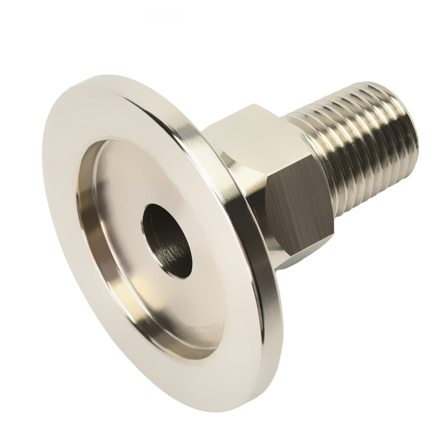 Othmro Sanitary Pipe Fitting 1/4" PT Male Threaded to 1.57" Ferrule Stainless Steel Clamp Fitting, Pack of 2