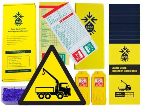 Good to Go Safety - Good To Go Safety Loader Crane Daily Kit (2 tags, 300 seals, 11 check books & 1 wallet with pen) - 275 x Loader Crane Inspections