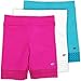 Lucky & Me Girls Bike Shorts, Super Soft Cotton Modal Blend with Lace Trim, Jada 3 Pack, Bright, Size 2-3 Years