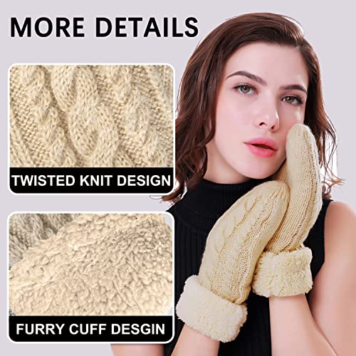 Whiteleopard Women Leather Gloves Touchscreen Warm Plain Gloves Touch