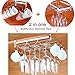 EigPluy Wine Glass Rack - 2 in 1 Under Cabinet Wine Glass Holder and Mug Hooks Hanging Rack - Multifunction Nail Free Stemware Rack Coffee Cup Holder Mug Wine Glasses Storage Shelf