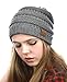 NYFASHION101 LED Hands Free Light Winter Cable Knit Cuff Beanie Hat, Lt Melangie