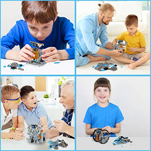 CIRO Solar Robot Creation Kit, 12-in-1 Solar Robot Kit for Kids, STEM Educational Science Toys with Working Solar Powered Motorized Engine and Gears