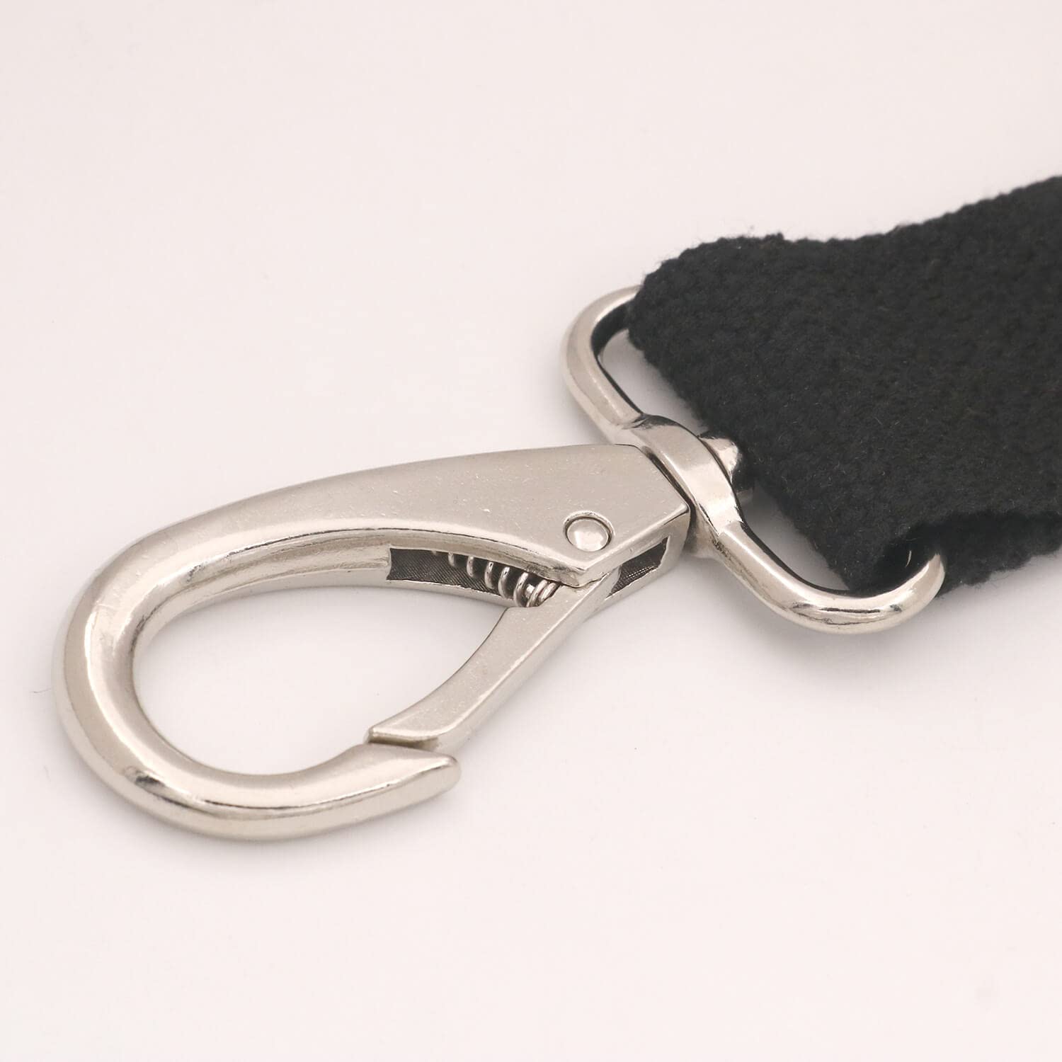 BIKICOCO 1-1/2'' Swivel Bolt Snap Hook Lobster Claw Clasp Trigger Spring Loaded Clip, Oval-Ring Ended, Silver - Pack of 6