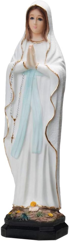 Our Lady of Lourdes Indoor Statue 12" Onyx - 30 Day