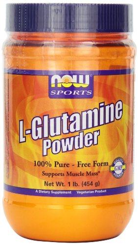 Now foods l-glutamine pure powder, 1-pound (pack of 2)