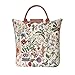 Signare Tapestry Foldable Tote Bag Reusable Shopping Bag Grocery Bag With Floral Designs (FDAW-MGD)