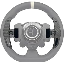 SIMPUSH 13-Inch (33cm) Carbon Fiber & Leather Steering Wheel MOD