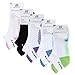 Matymats Women Non Slip Athletic Yoga Socks for Running Exercise Workout Training Fitness Hospital,005-5 Pairs in Five Colors,One Size
