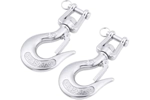 Lsqurel 1/2 304 Stainless Steel Chain Hook Clevis Safety Winch Hook - Capacity 3300lb