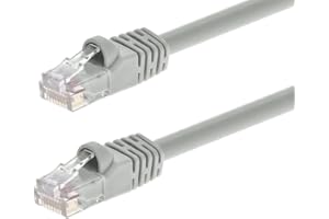 Monoprice Cat5e Ethernet Patch Cable - Network Internet Cord - RJ45, Stranded, 350Mhz, UTP, Pure Bare Copper Wire, 24AWG, 100